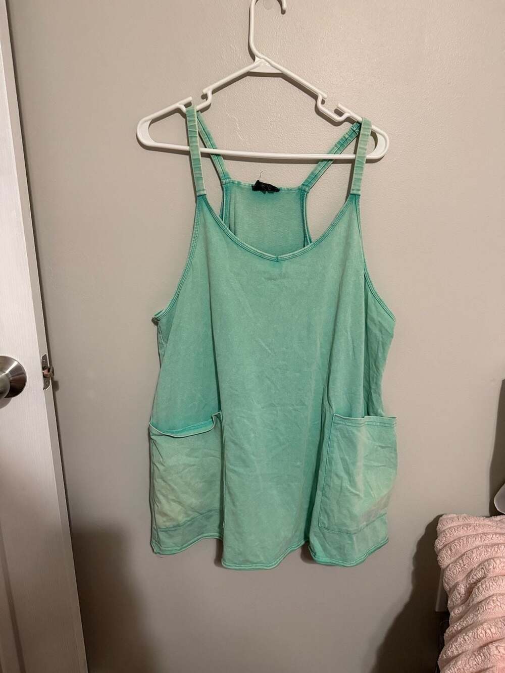 Heyson Women's Acid Wash Racerback Dress with Pockets & built in shorts